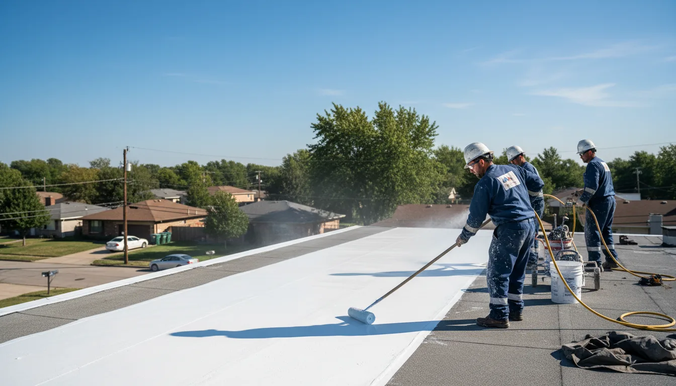Commercial roof coating in Rossville, KS near me